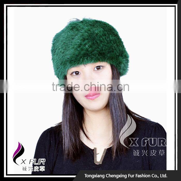 CX-E-29D Knitted Mink Fur Scarf And Snood Girls Fashion Hairband