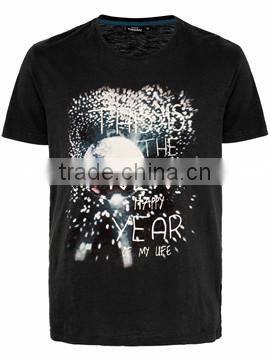 Customize print men's cotton short sleeve tshirt