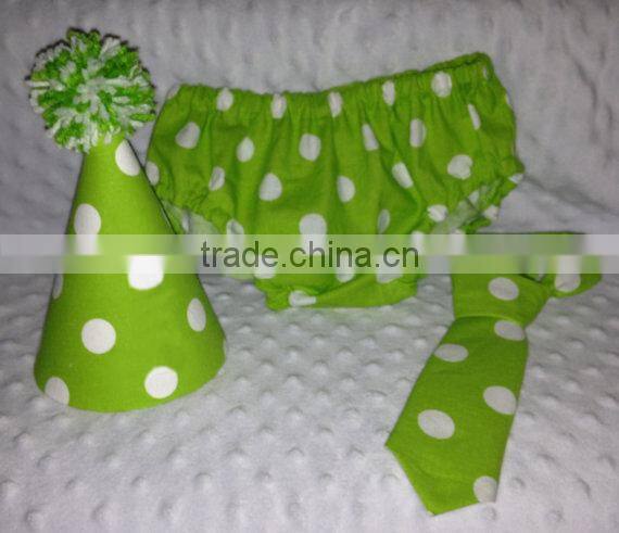 Baby Infant Cute 3PCS Bloomers Sets Short With Tie And Hat Baby Clothes