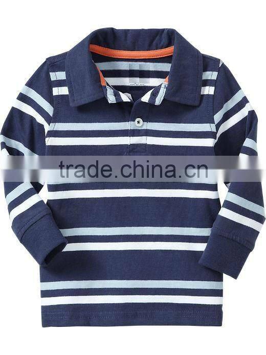 BOYS STRIPED SHORT SLEEVE POLO T SHIRT
