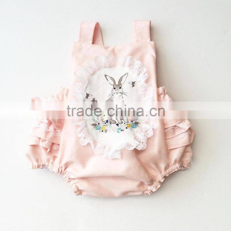 Clothing Manufacturers Overseas Printed Bubble Lace Baby Clothes Romper
