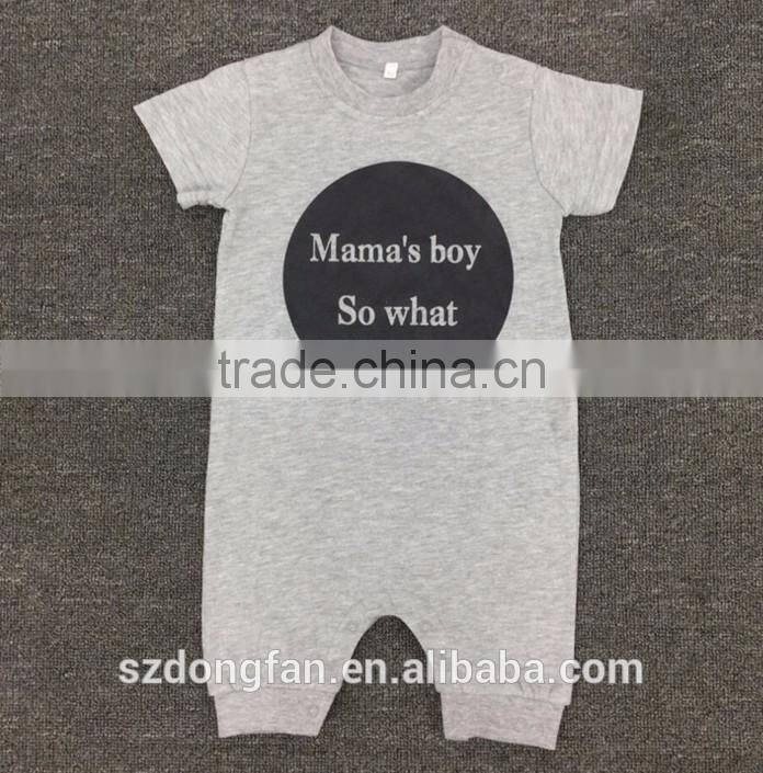 100% cotton baby romper short sleeve breathable casual romper for new born baby