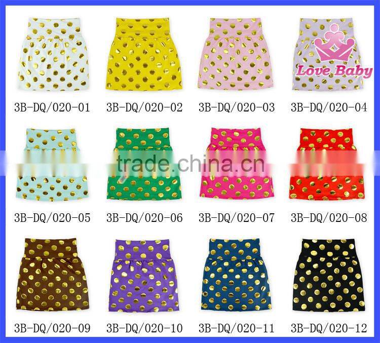 Wholesale latest sequin dot kids ruffles skirt colorful pettiskirts tutu for kids