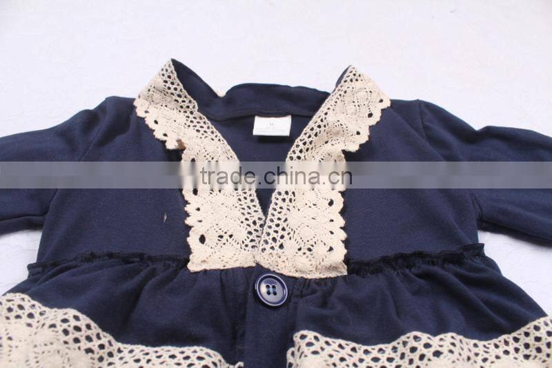 Knitting Cotton Green Color Girls Stylish Overall Fashion Smock-Frock Children Outer Garment