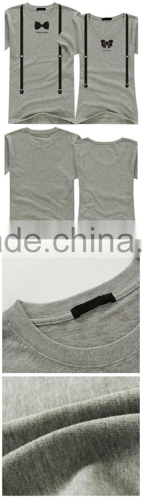 2016 High Quality Printed T-Shirt For Couple