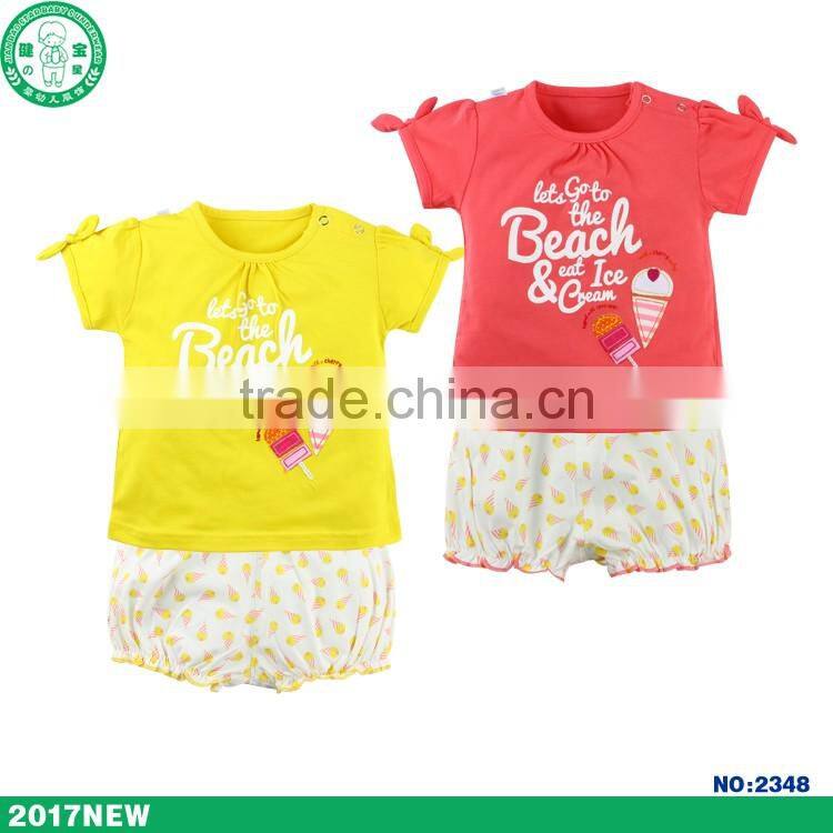 infant and toddler Girls summer cotton clothing sets