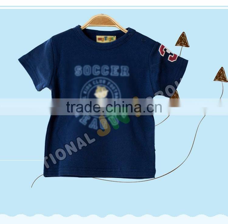High quality wholesale newborn baby clothing 100%cotton dark blue baby boy shirt