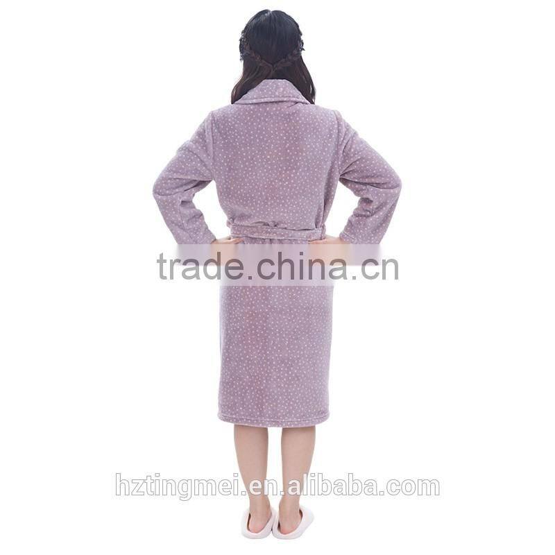 Women dots printed women arab robe hook pointe