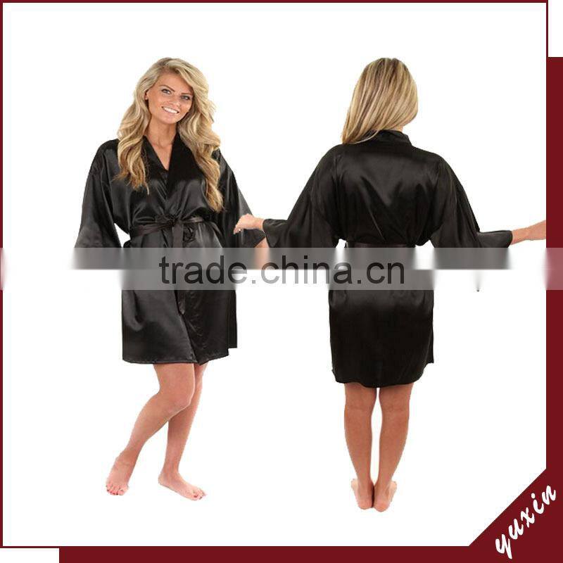 Women's Satin Silk Robes Transparent Nighty Sexy Kimono plain Robes PS014