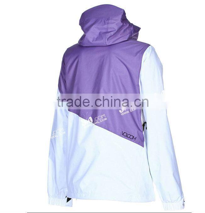 Womens long sleeve with hood split joint camping coat