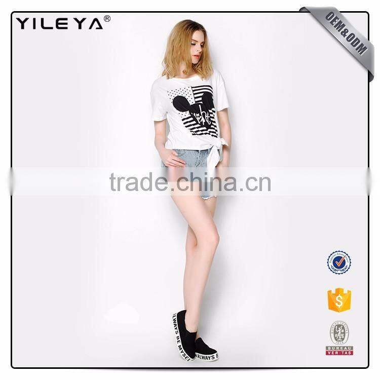 High quality t-shirt manufacture,custom woman white t-shirt,printing t-shirt