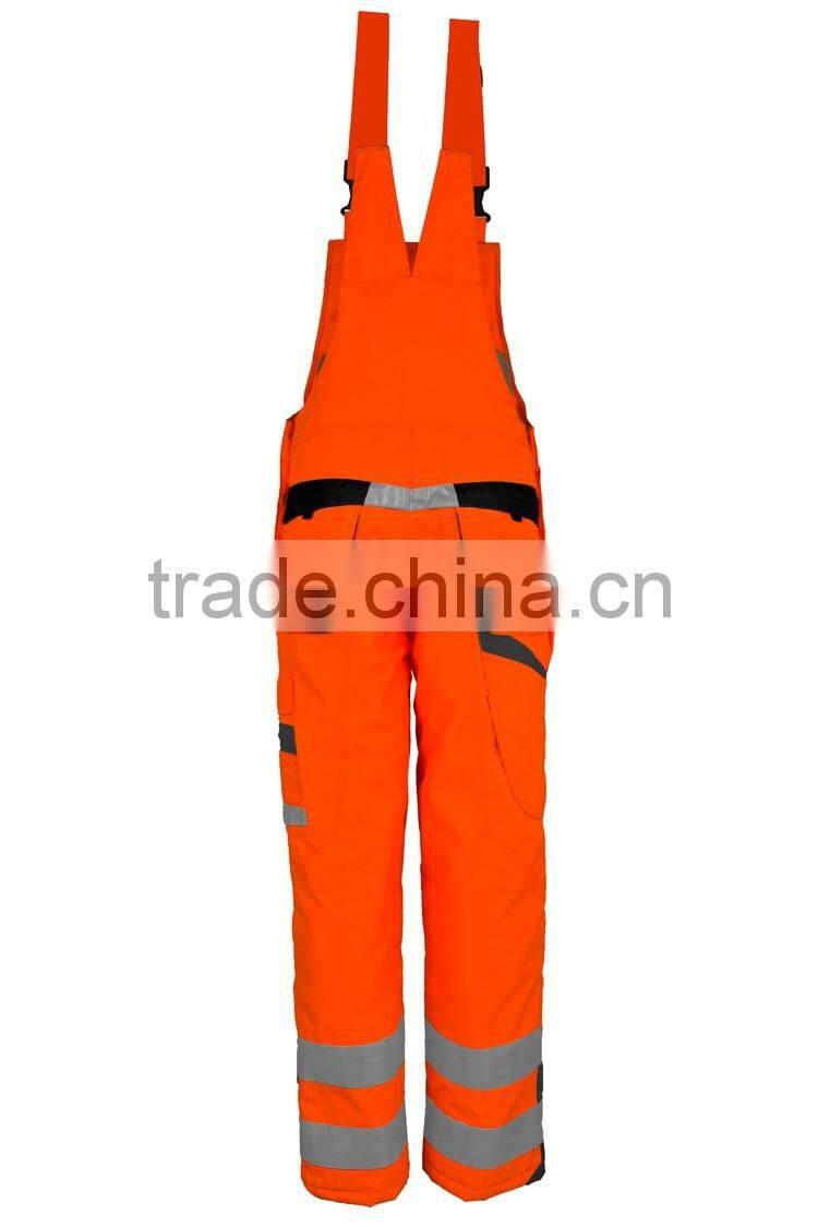 Reflective overalls workwear safety men pants hi vis overall bib