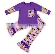 YIWU wholesale children clothes Halloween bat patterned suit