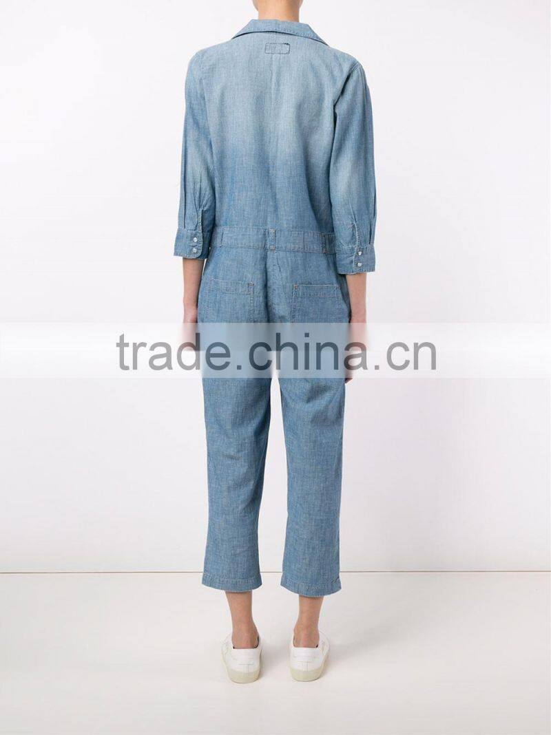 High Quality Durable Baggy Boyftriend Blue Color Overall for Women