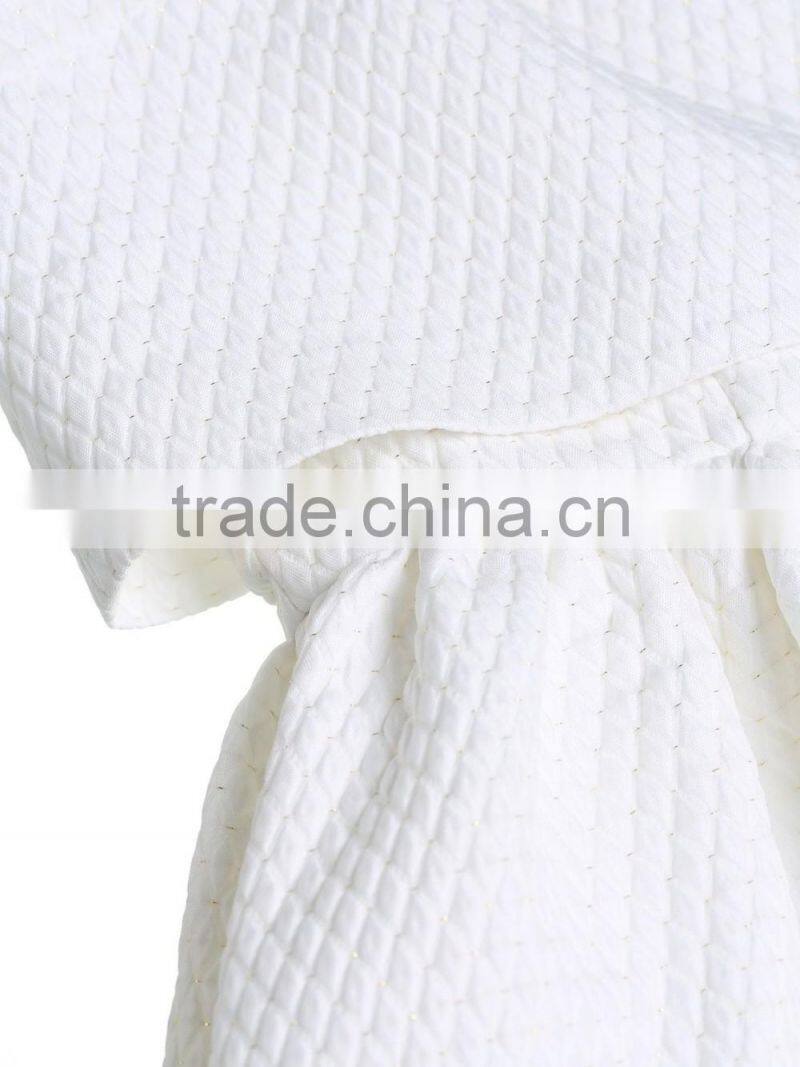 Womens plaid jacquard high waist back zipper sleeveless false two-piece dress