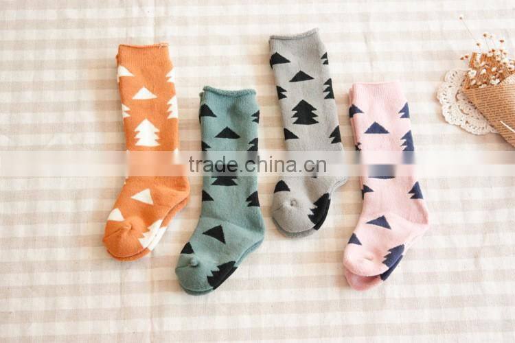 2016 winter children's popular tube socks children's pantyhose thick combed cotton terry baby leggings