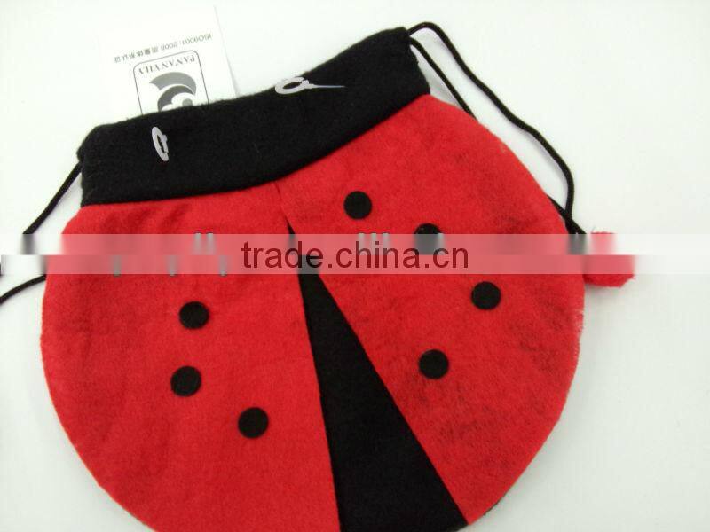 EN71 2014 brushed material party decoration party ladybug gift candy bags