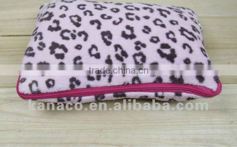 Airplane Travel Coral Fleece Blanket with Eyeshade(KN-BL-35)