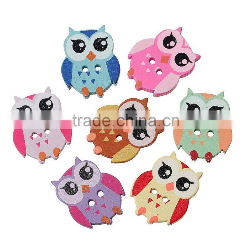 Lowest Price Scrapbooking Owl Halloween 2 Holes At Random Wood Painting Sewing Buttons