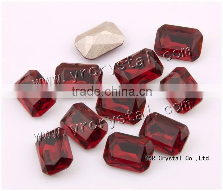 4627 Octagon Crystal 10*14mm Siam Color Stones Beads Rhinestone Decoration