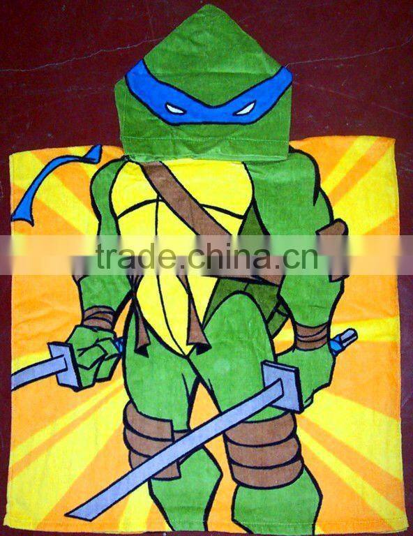 100% cotton children hooded towel