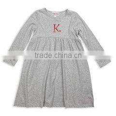 2014Hot Sale!Lovely Baby Girls Cotton Casual Dress Girls Smocked Winter Dress With Bow For Christmas Garment Toddler's Clothes