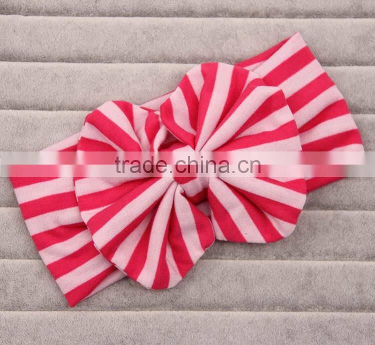 Wholesale top knot turban hair accessories , stripe baby girl headband M5062411