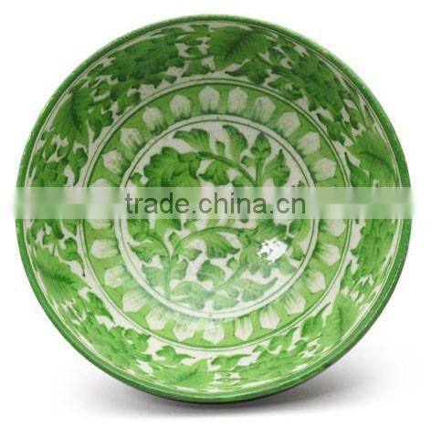 Vintage Blue Pottery Crockery Bowls Dinnerware