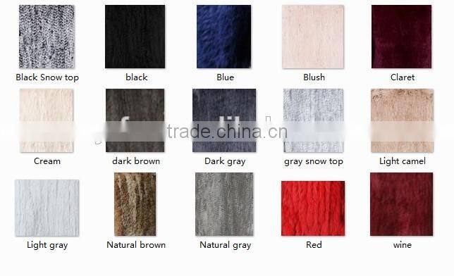 YR505 Wholesale Factory Genuine Rabbit Fur Material Top Quality Fur Vest