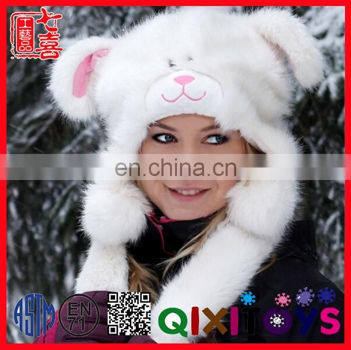 China popular sales plush animal hat promotion baby hat rabbit