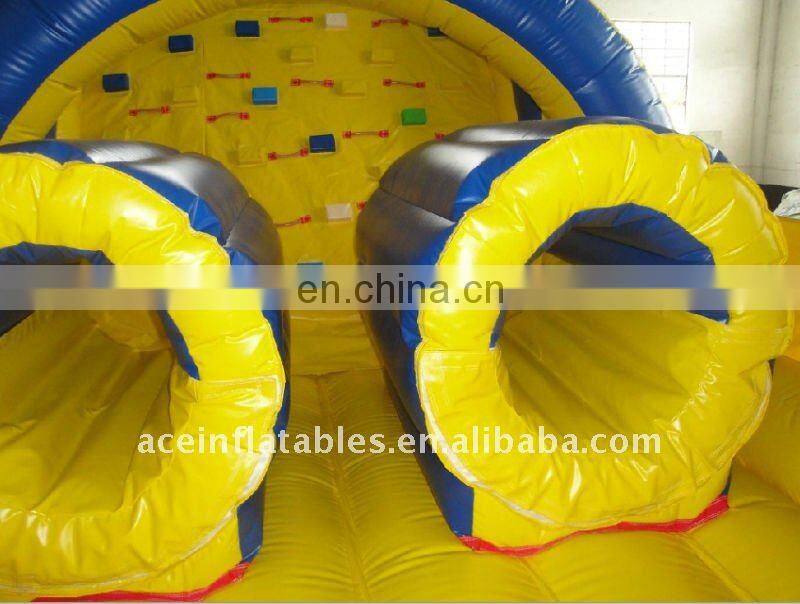 hot amusement park, inflatable obstacle course