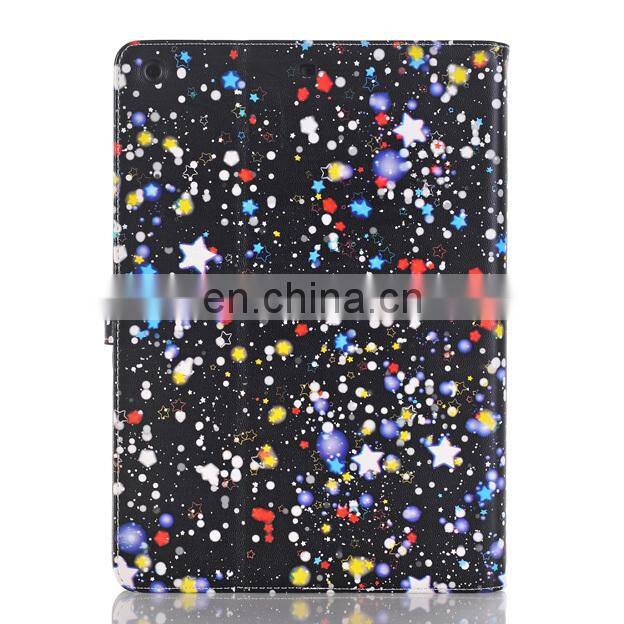 Starry Painting Book Side Flip Wallet Style PU Leather + PC case for iPad 9.7 / iPad 9.7 (2017) / iPad 2017 IPAD 8