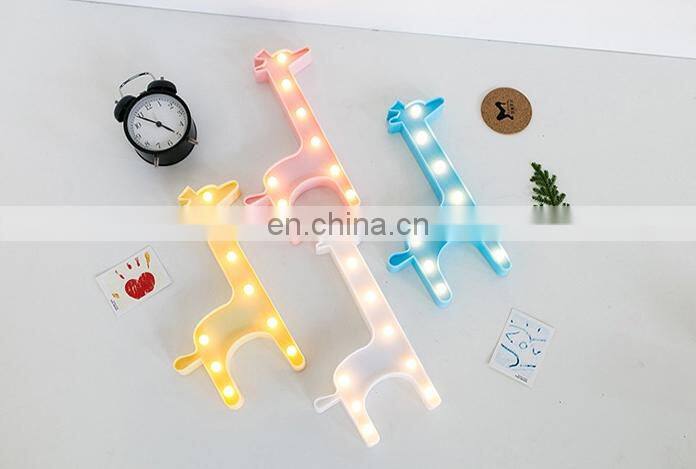 Cartoon baby giraffe children room decoration lamp nightlight