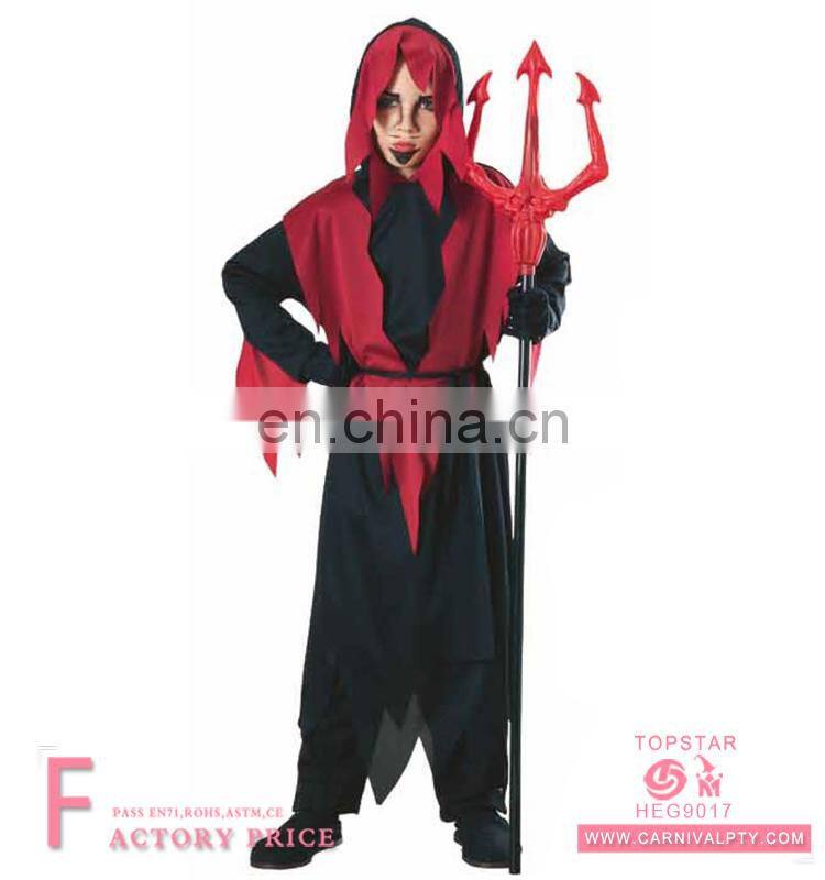 sequin devil horns, sequin devil horns with pitch fork, red devil halloween costumes Child Lil Devil Costume