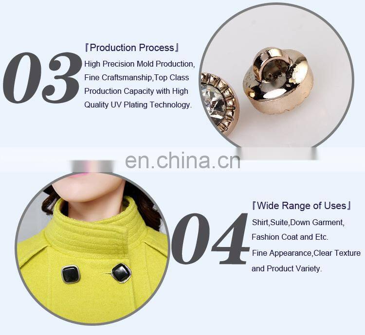 Shinny Gold ABS Shirt Button BA60129