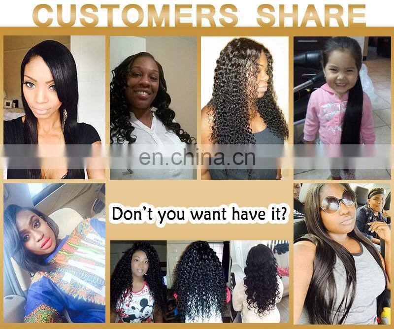 Ideal hair White Women Human Hair Ponytail Kinky Straight Hair Weft