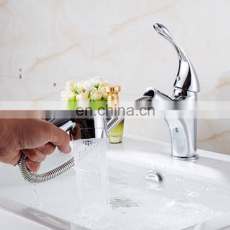 Wholesale pulling 1.5m brass kitchen sink water tap,basin faucet