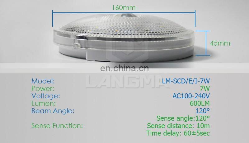 7W ceiling light Automatic Infrared PIR Motion Sensor Switch For Auto On Off LED Lights 100V To 220V