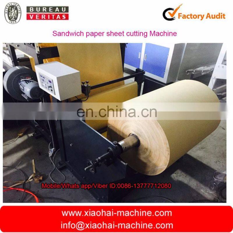 Computer control sandwich paper roll to sheet cutting machine