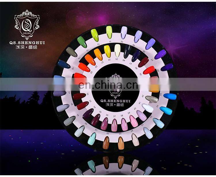 Qian shen shenghui manufacturer OEM/ODM long lasting non toxic true 48 color uv led nail gel polish