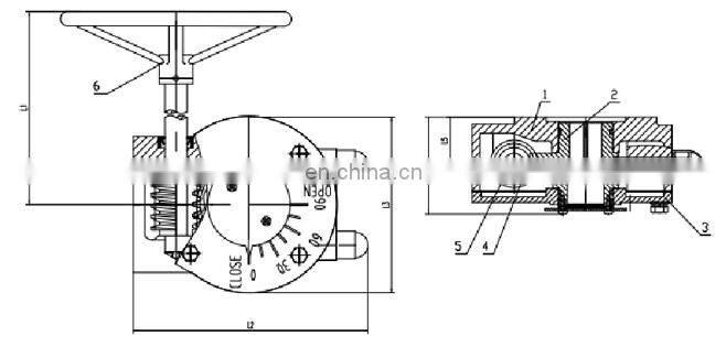 Bundor High Performance Worm Actuator Butterfly Valve Accessories Worm Gear Box