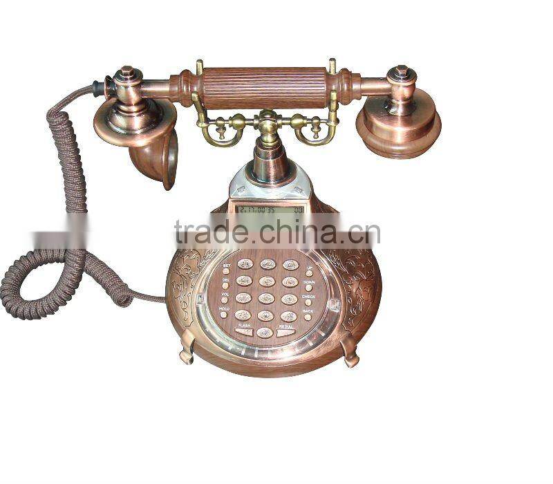 Carving pattern base old times telephone