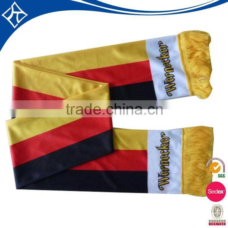 2016 hot sale woven acrylic fringe stripe football viscose scarf