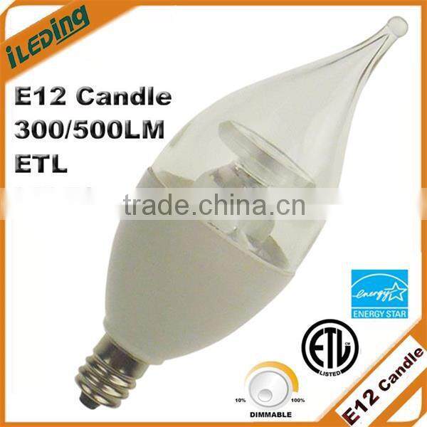 Dimmable ETL E12 LED Candle Light Bulb