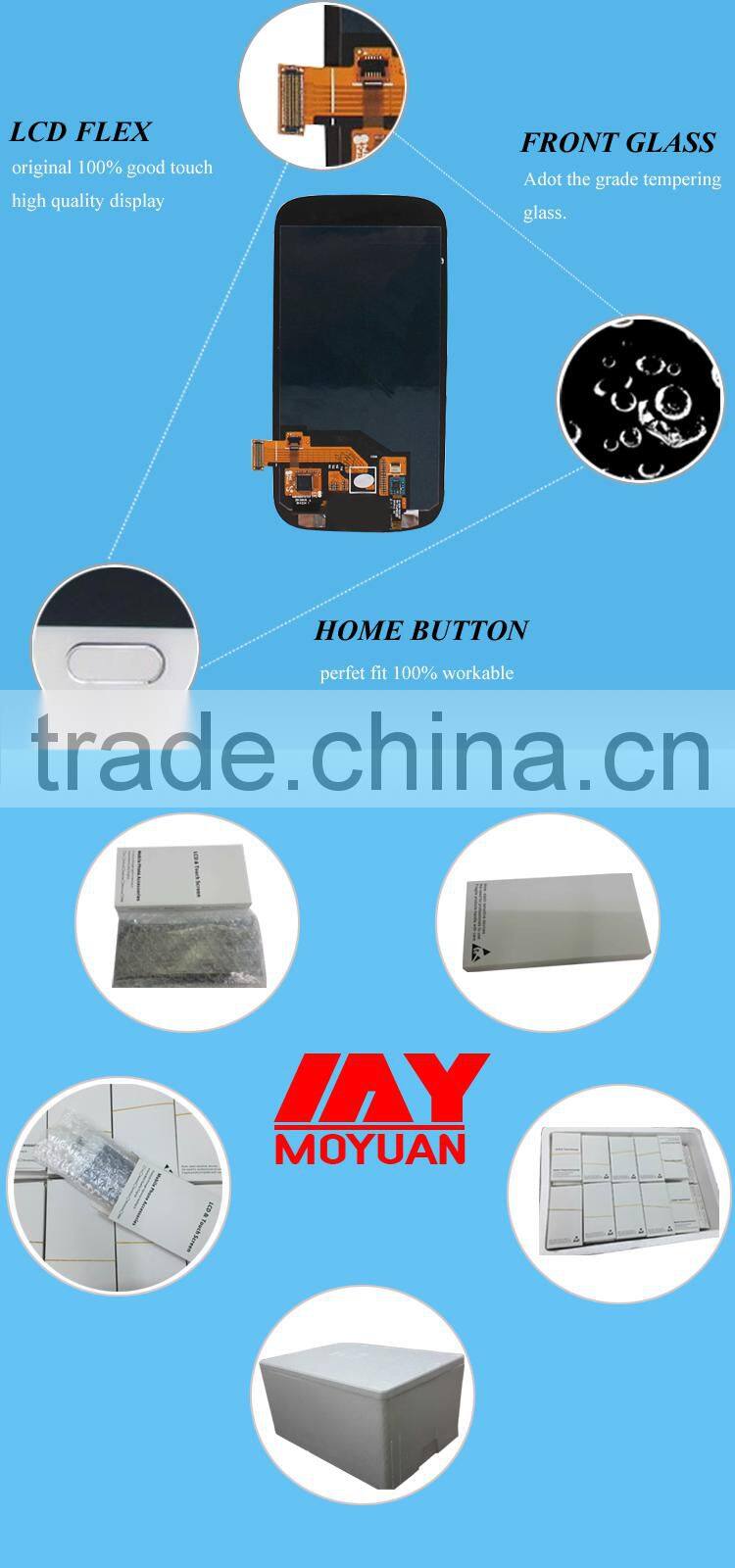 alibaba china market LCD displays for samsung galaxy s3,for samsung s3 mobile phones display
