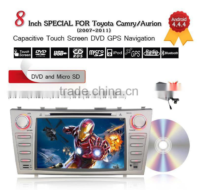 Pure Android 4.4 HD Capacitive Touch Screen Car Radio for Toyota Camry DVD GPS, NAVI , WIFI,BLUETOOTH,SWC,MP3,USB,SD,AUX,3G