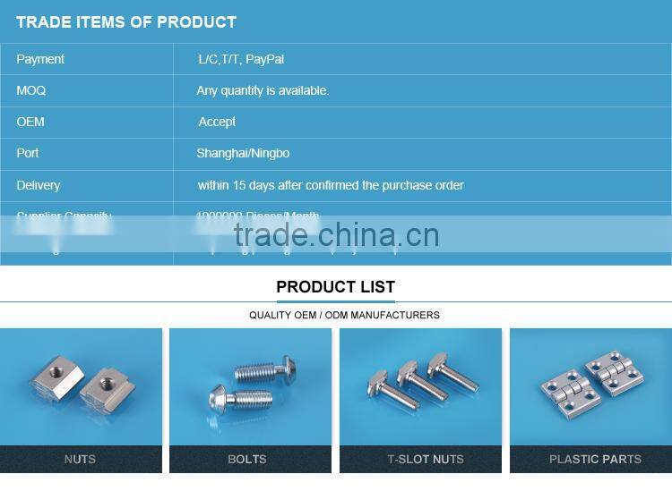 Jinli China Manufacturing Company Cheap Fasteners Nickel-Pated Carbon Steel Hammer Type T Nut 6-M5