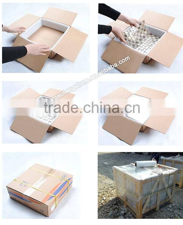 1x3 fretwork interlock marble mosaic tile