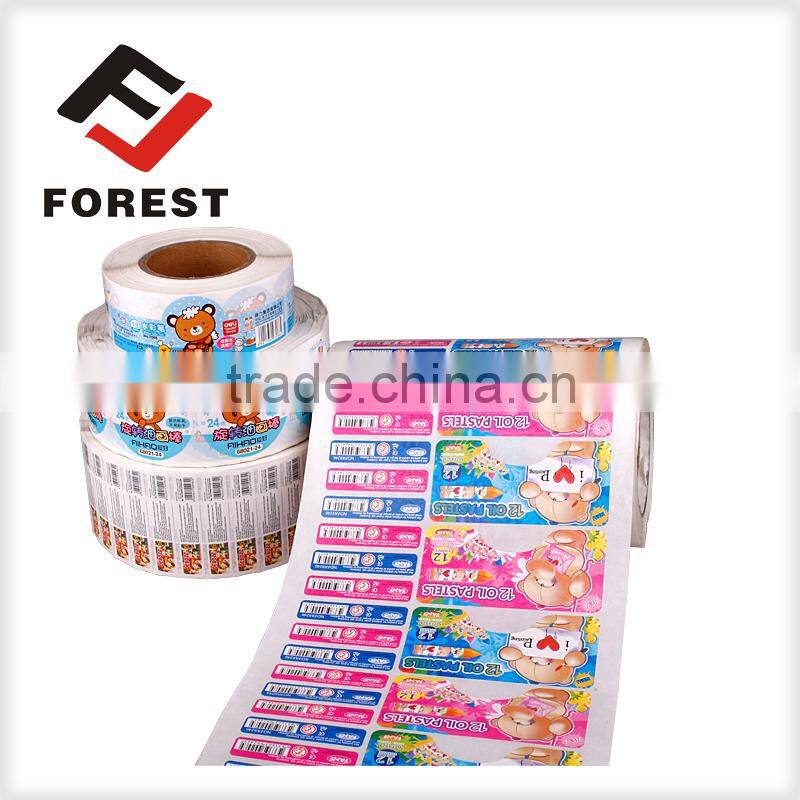 self-adhesive printed sticker for automatic labeling machine