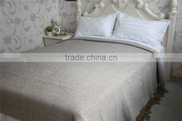 NO.1 China blanket factory life comfortable travel set home textile full size check wool throw plaid blanket